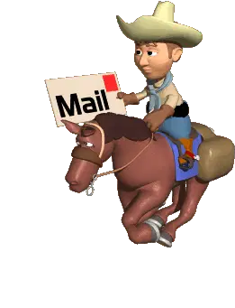 Cowboy Postman Delivering Mail on Horse