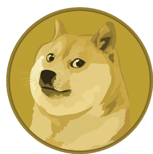 Dogecoin Wonky Eye Sticker