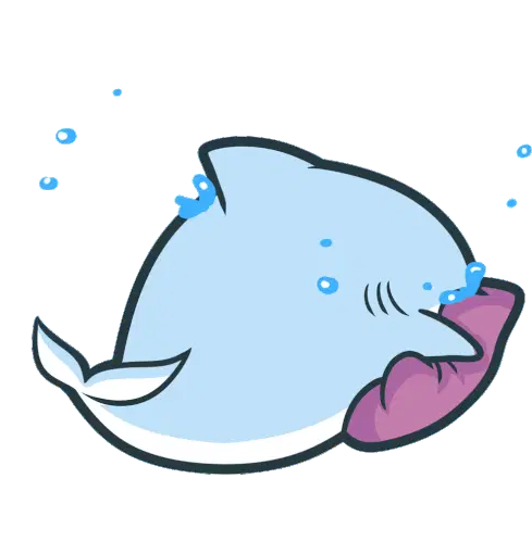 Thangfly Comics Crying Shark Character Sticker