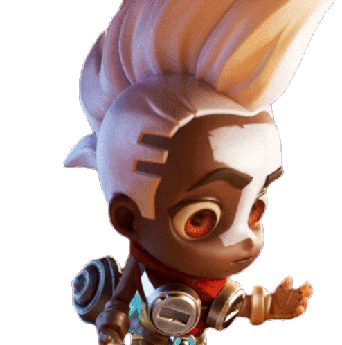 Chibi Ekko Shocked Reaction Sticker
