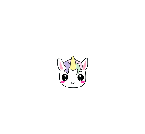 Cute Unicorn Head Sparkle Sticker