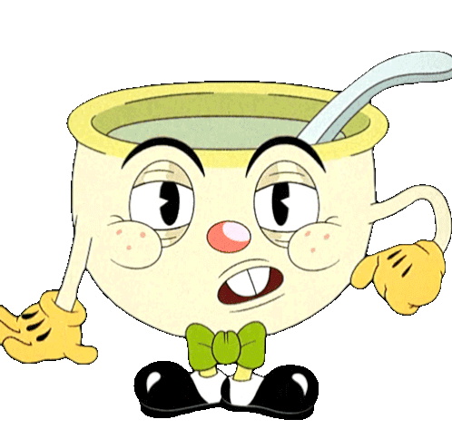 The Cuphead Show Bowlboy Says Gee Sticker