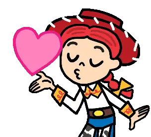 Jessie Toy Story Blowing Kiss Love Sticker