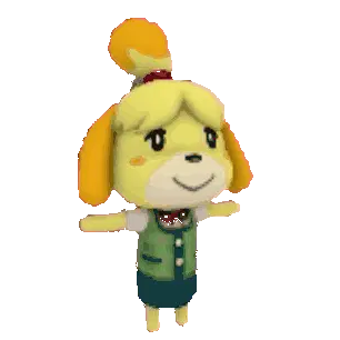 Isabelle Animal Crossing Spinning Sticker