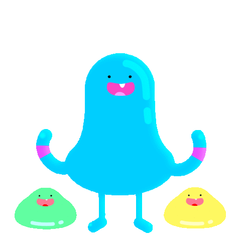 Blob Character Says Ok Yes Ok Sticker