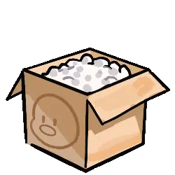 Cozy Penguin Waving from a Box