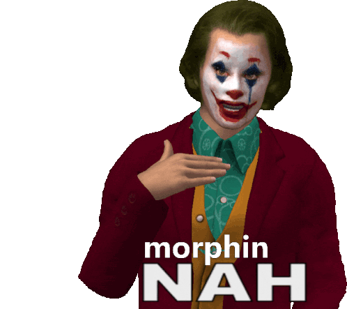 Joker Joaquin Phoenix Morphin Nah Sticker