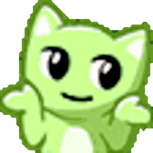 Cute Cat Shrug Color Change Sticker
