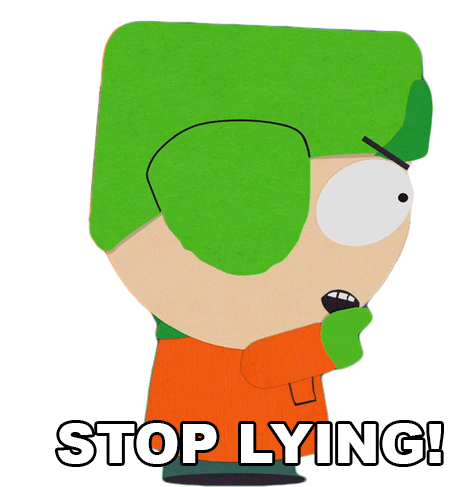 Kyle Broflovski Says Stop Lying! South Park Sticker
