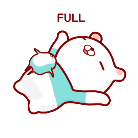 Cute Cartoon Full & Fulfilled Sticker