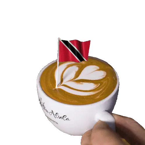 Trinidad & Tobago Flag Latte Art by Dritan Alsela