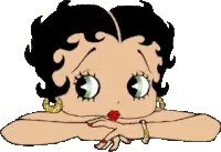 Betty Boop Winking Blowing Kiss Sticker