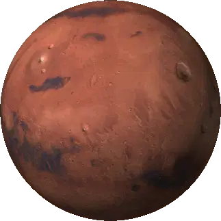 Rotating Mars Planet Sticker