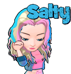 Salty Girl Smh Salt Bae Sticker