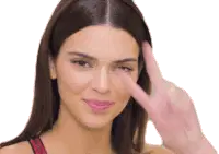 Kendall Jenner Peace Sign Smile