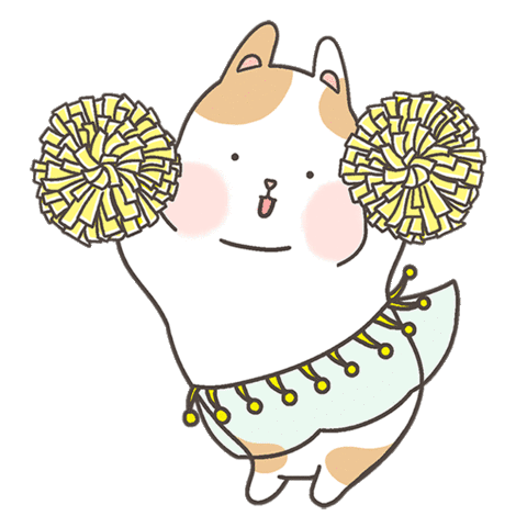 Cute Cat Cheerleader Enthusiastic Sticker