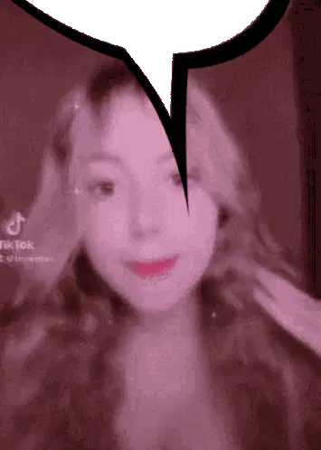 Woman Lip Sync Moment with Speech Bubble