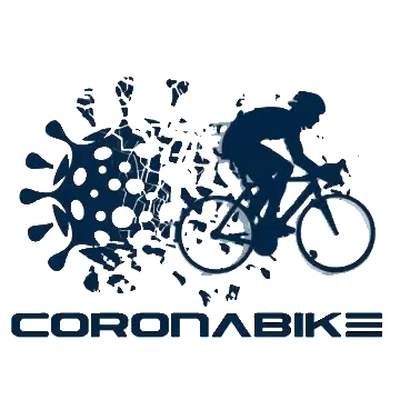 Coronabike Cyclist & Virus Disintegration Sticker