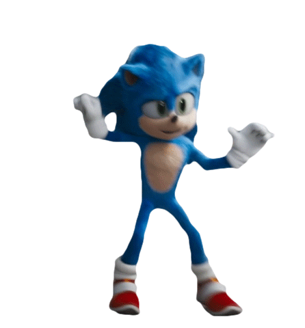 Sonic The Hegdehog Posing Animated Sticker