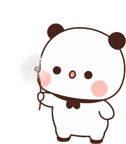 Tkthao219 Bubududu Panda with Sparkler Sticker
