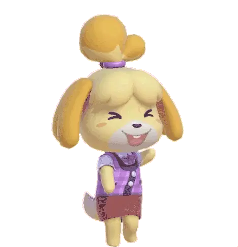 Isabelle Waving Super Smash Bros Sticker