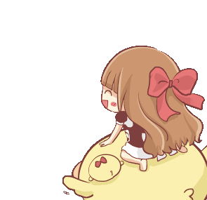 Centilia Girl Riding Cute Bird Sticker