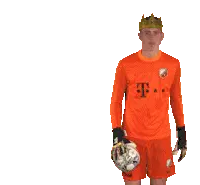 Goalkeeper King with Crown and Football