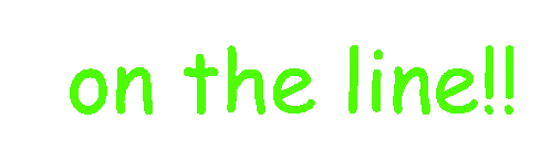 On The Line Green Text Sticker