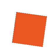 Boris Rotating Orange Square Sticker