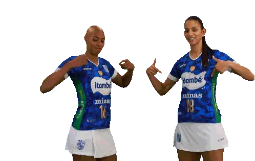 Minas Tênis Clube Volleyball Players Posing