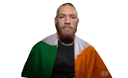 Conor McGregor with Irish Flag Sticker