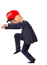 Donald Trump Running Man Dance Sticker
