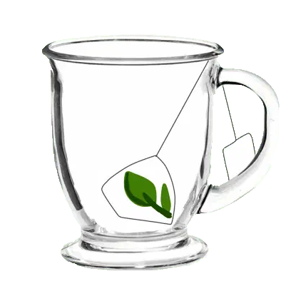 Warm Green Tea Drink Sticker