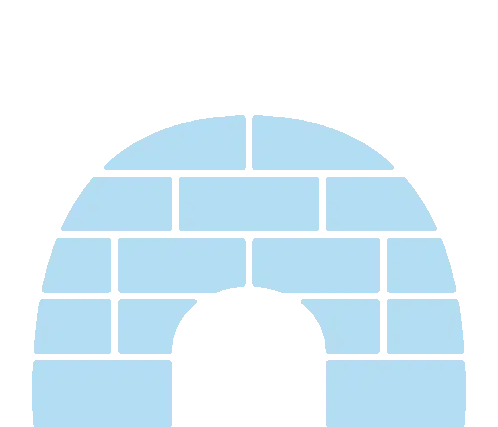 Cute Polar Bear in Igloo Sticker