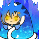 Natsumi Moe Super Saiyan Blue Pixel Art Sticker