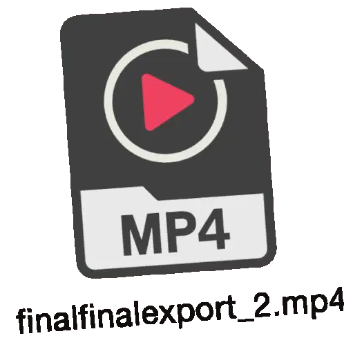 MP4 Video File Export Sticker