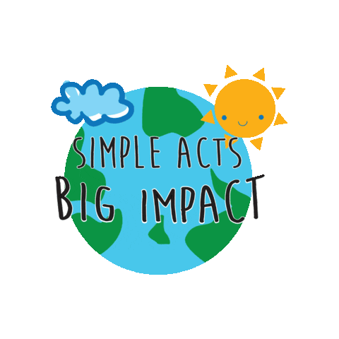 Simple Acts Big Impact Earth Animated Sticker