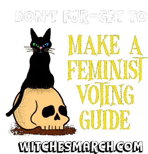 Feminist Vote: Spooky Cat on Skull Guide