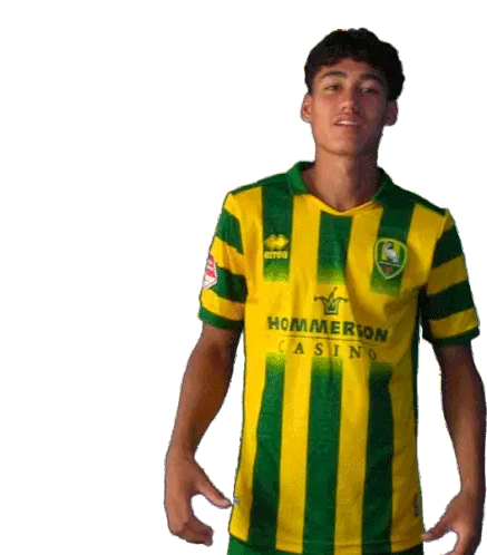 Rafael Struick in Ado Den Haag Jersey Heart Gesture