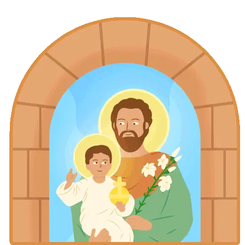 Feliz Día de San José - San José y Jesús