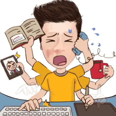 Hau Zozo Multitasking & Busy Work Sticker