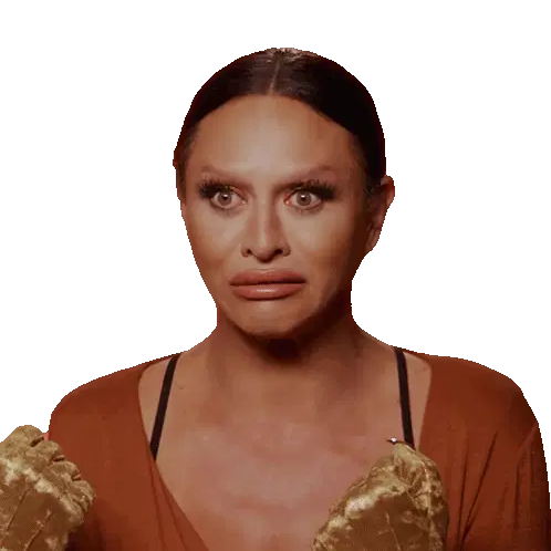 Sasha Colby Cringe Face Reaction Sticker
