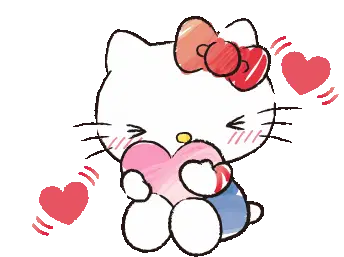 Hello Kitty com Corações e Amor