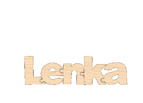 Lenka Name Puzzle - Wooden Letters Animation