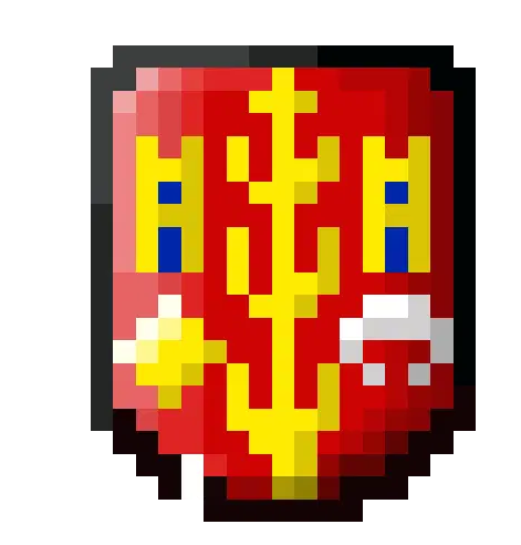 San Adrian Pixel Art Shield Sticker