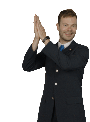 KLM Aviation Flight Attendant Clapping