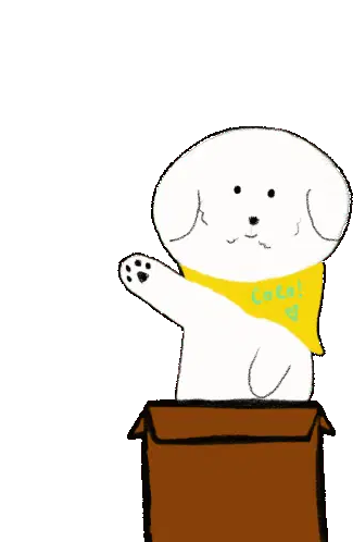 Coco Rice's Winking Dog in Box Sticker