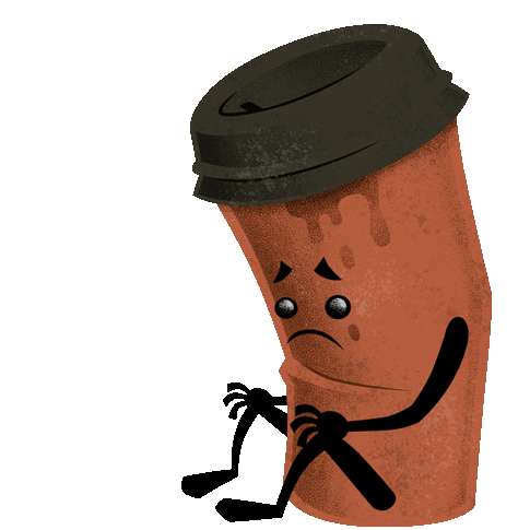 Wirtschaftsbetriebe Müllies: Sad Coffee Cup Sticker