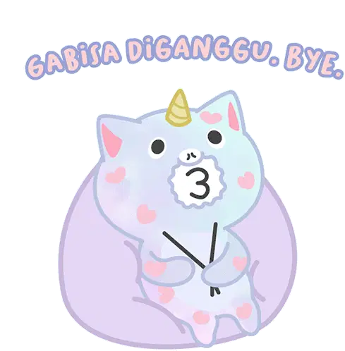 Kiki Kikicat: Can't Be Disturbed, Bye Sticker