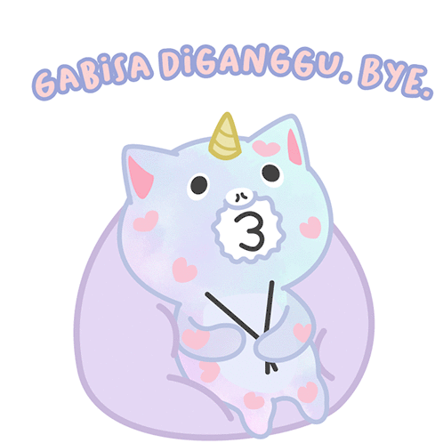 Kiki Kikicat: Can't Be Disturbed, Bye Sticker